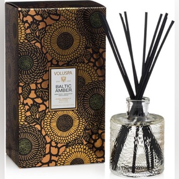 Voluspa Baltic Amber Reed Diffuser, New in Box - Picture 3 of 4